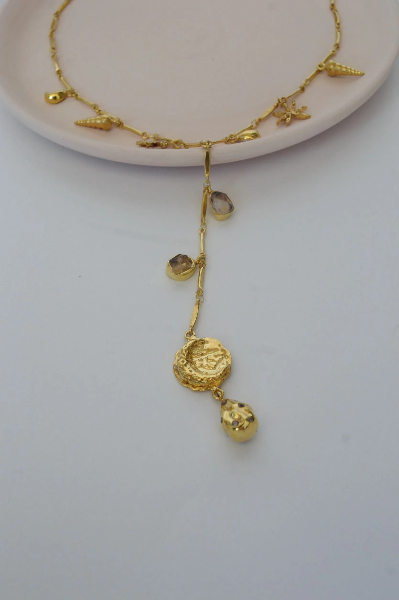 Gold Brass Skyfall Necklace