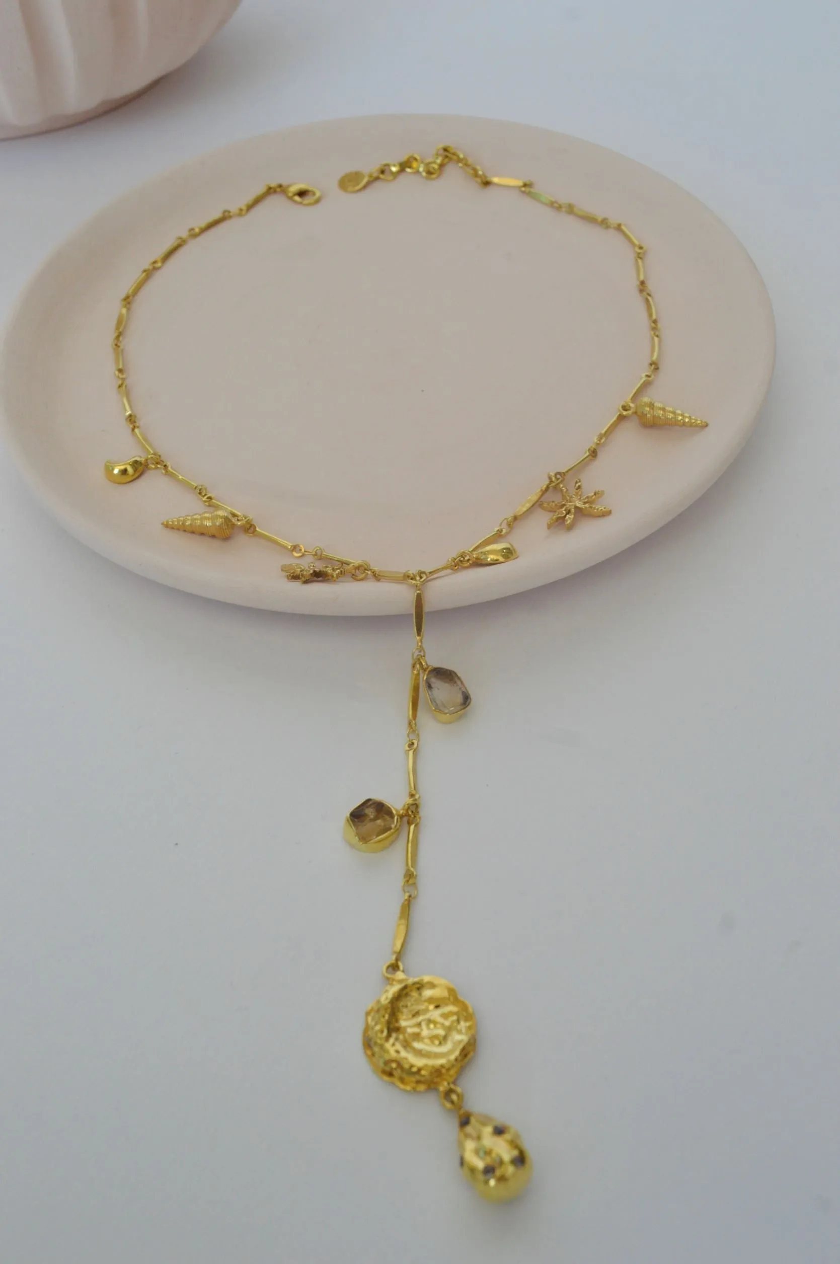 Gold Brass Skyfall Necklace
