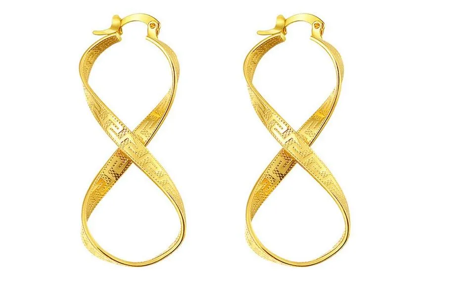 Gold Color Unique Spiral Earrings For Women