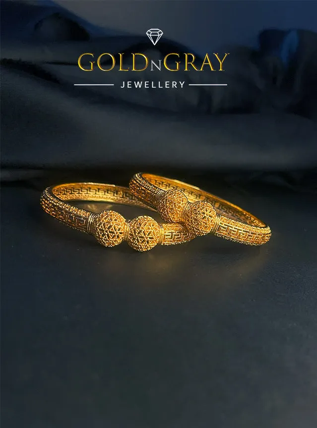 Gold Plated Luxury 24K Elegant Bangles Set for Women
