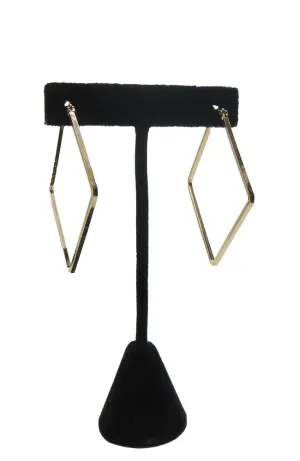 Gold Square Hoops