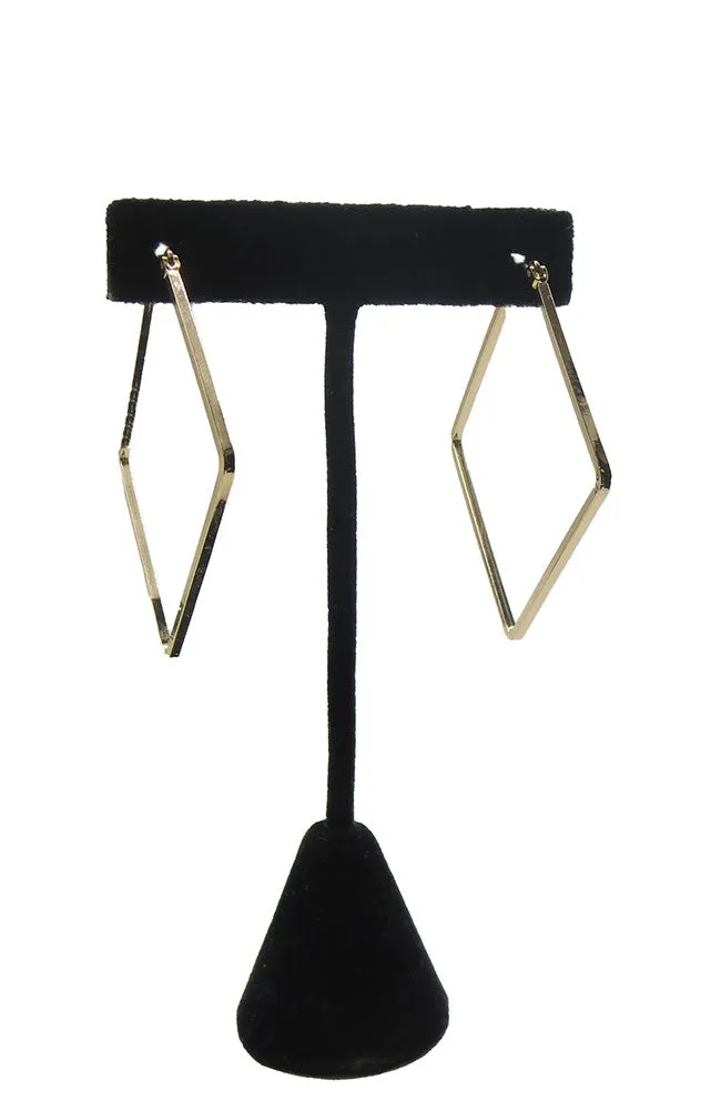 Gold Square Hoops