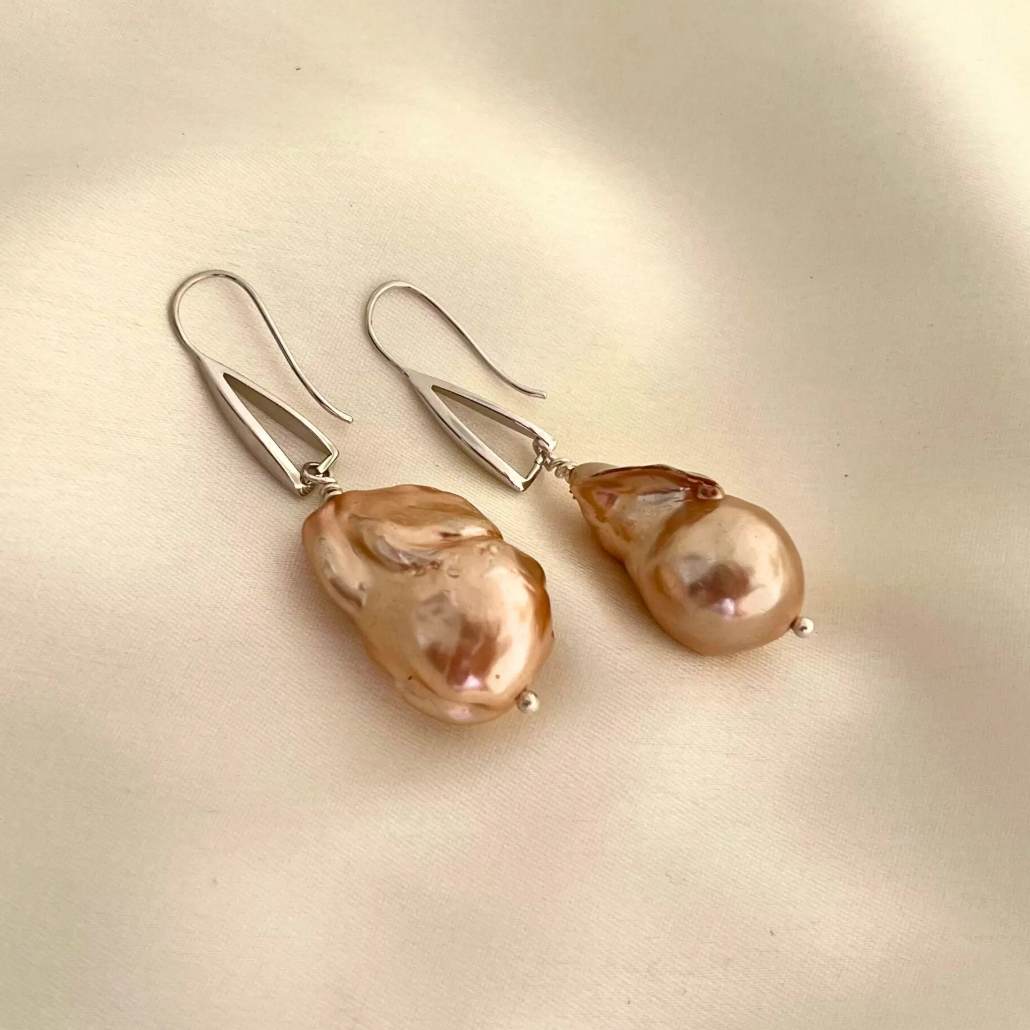 Golden French Hook Earrings