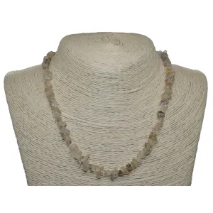 Golden Rutile Natural Beaded Chip Necklace
