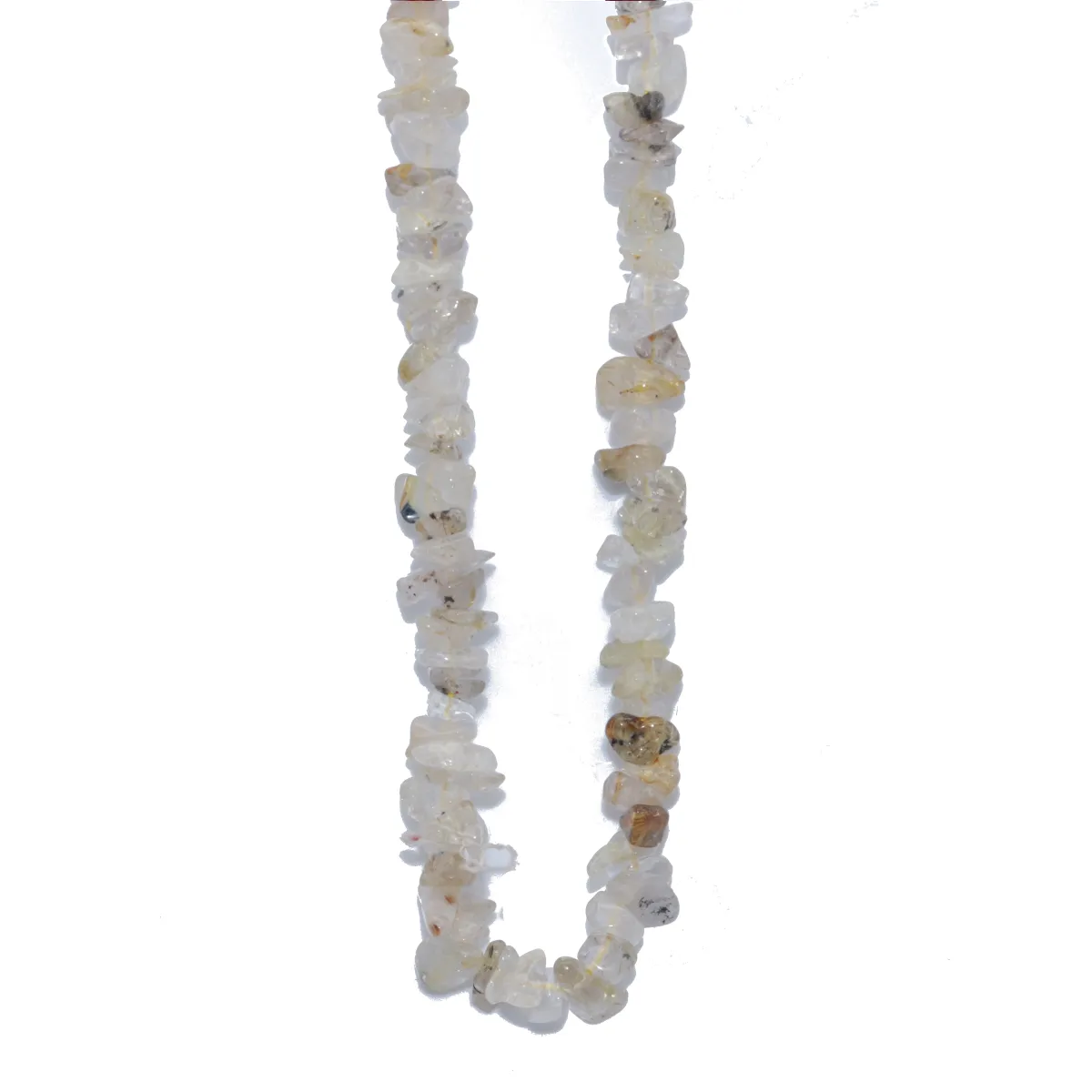 Golden Rutile Natural Beaded Chip Necklace
