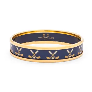 Golf Club Navy & Gold Enamel Bangle