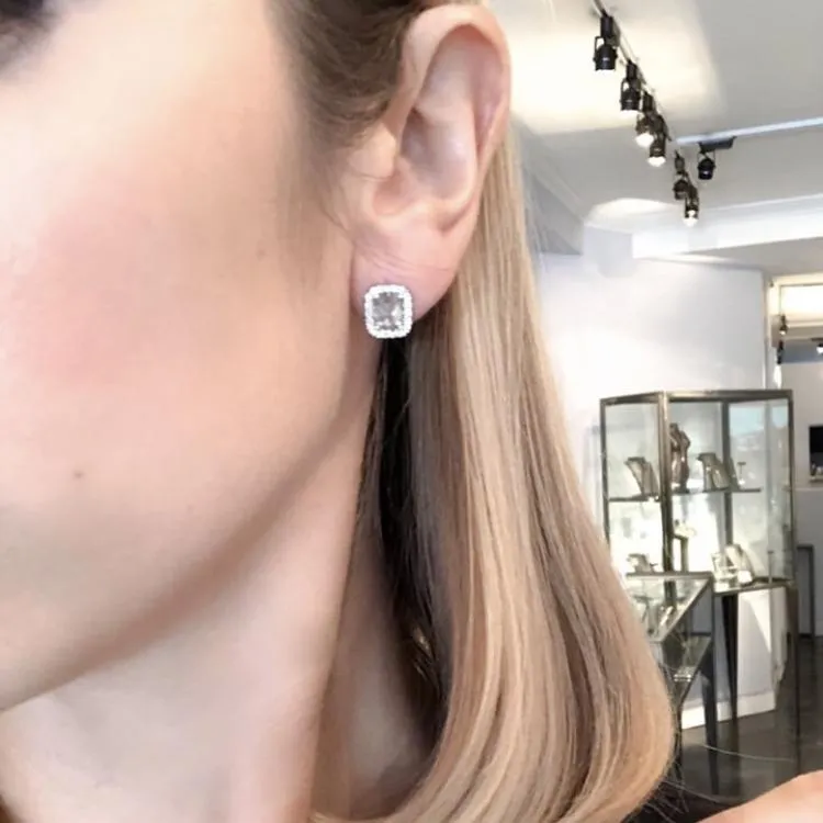 Halo Diamond Earrings