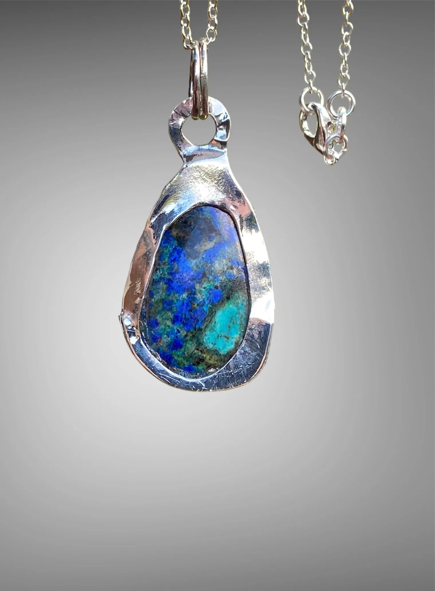 Handmade Azurite Malachite Pendant