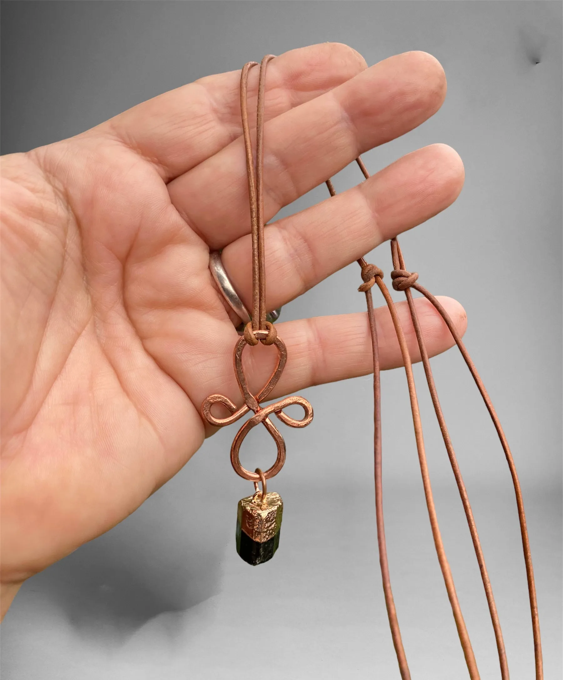 Handmade Copper Unalome Pendants