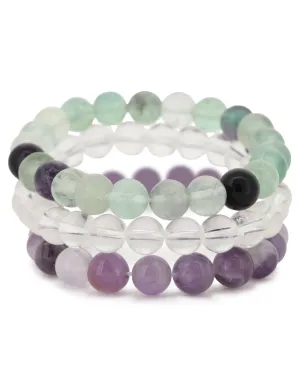 Healing Gemstone Bracelet Set for Spirituality