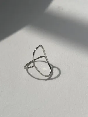 Henderson Hollow Modern Ring In Silver