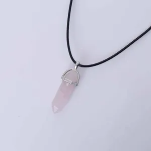 Hot Hexagonal Column Necklaces Natural Crystal Pendants Stone