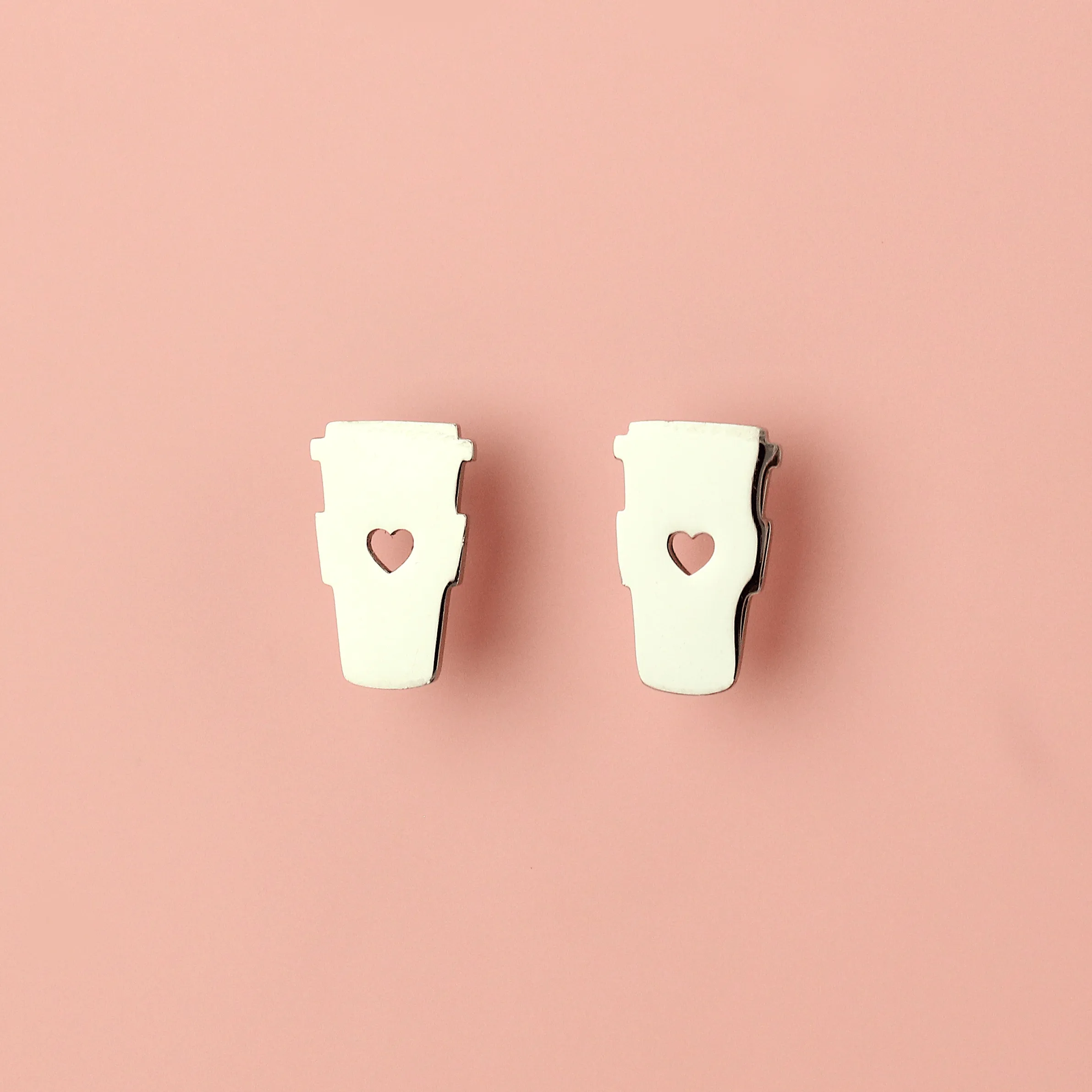 I Love You A Latte Coffee Stud Earrings