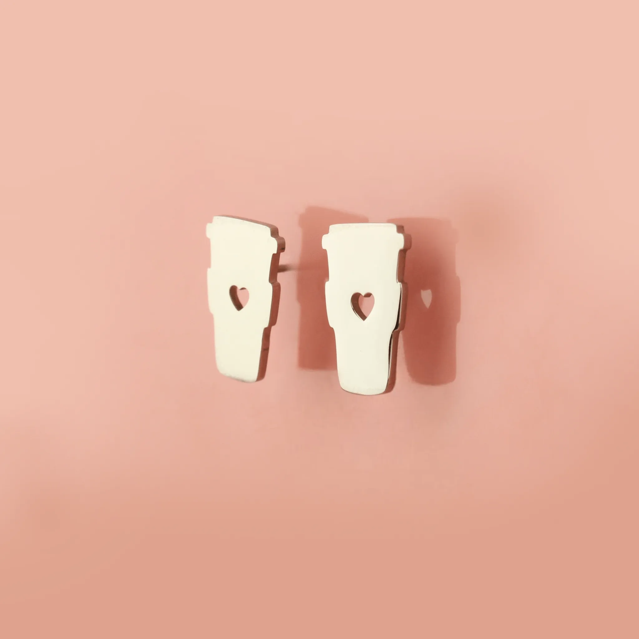 I Love You A Latte Coffee Stud Earrings