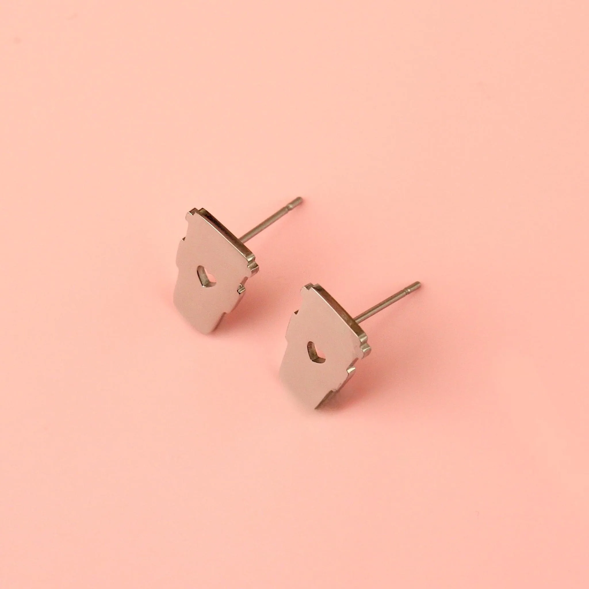 I Love You A Latte Coffee Stud Earrings