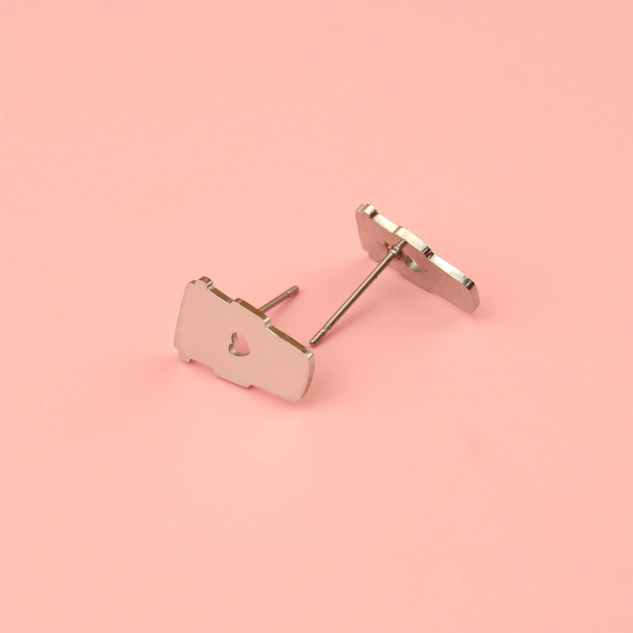 I Love You A Latte Coffee Stud Earrings