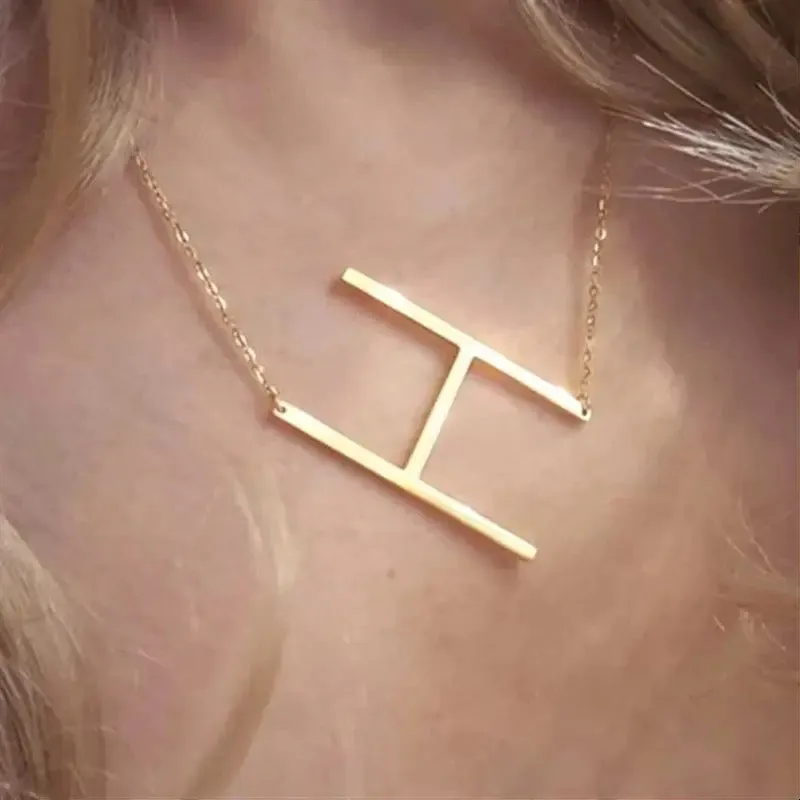 Initial Letter Necklace (Gold)