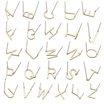 Initial Letter Necklace (Gold)