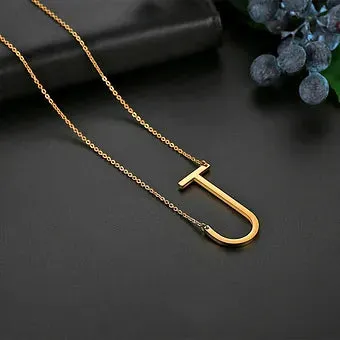 Initial Letter Necklace (Gold)