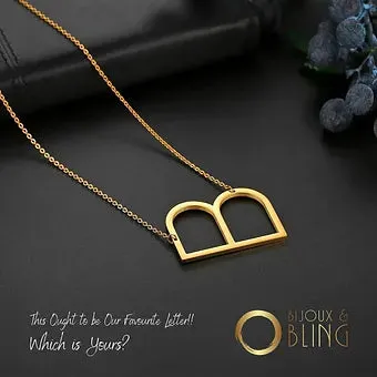 Initial Letter Necklace (Gold)