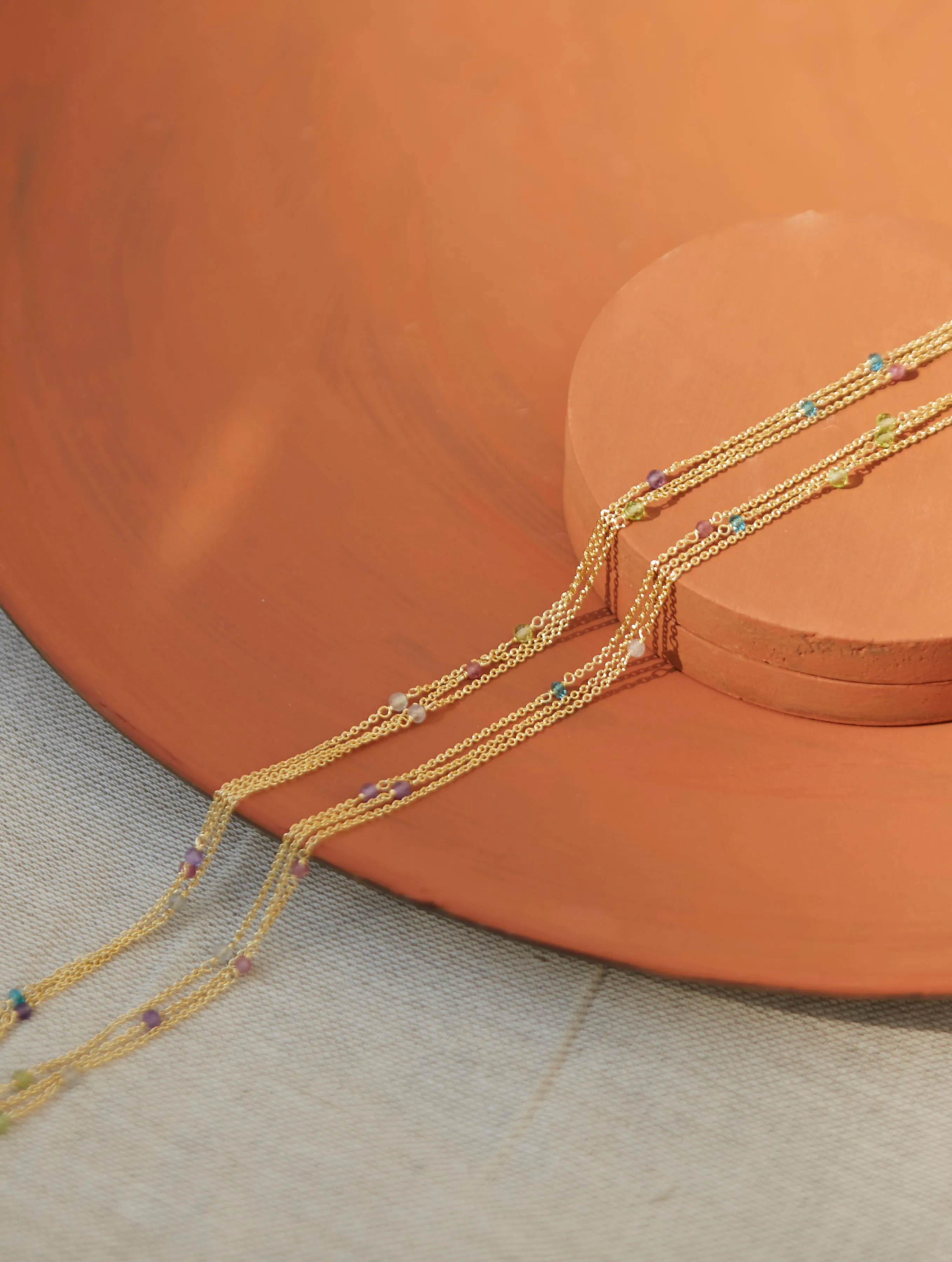 Ira Layered Necklace - Lavender