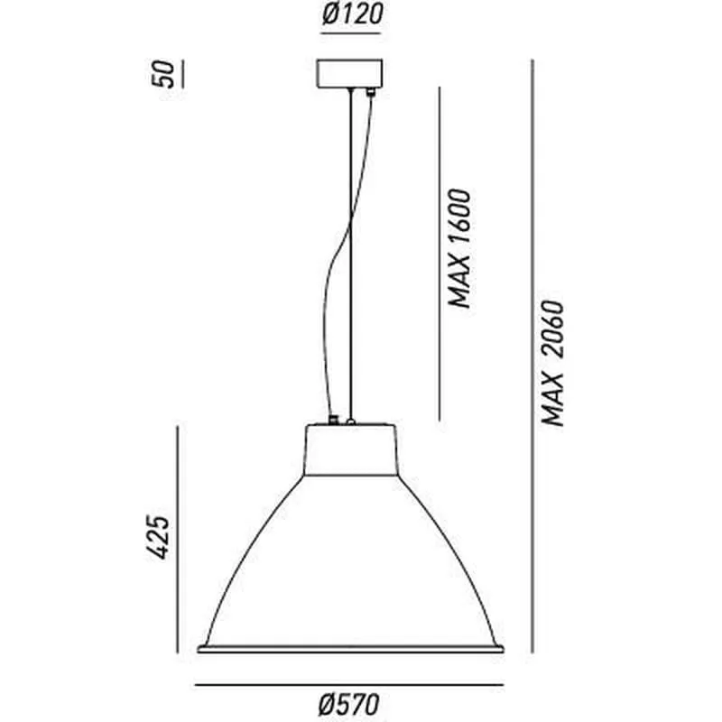 Italian Industrial Dome Pendant Light | Assorted Sizes
