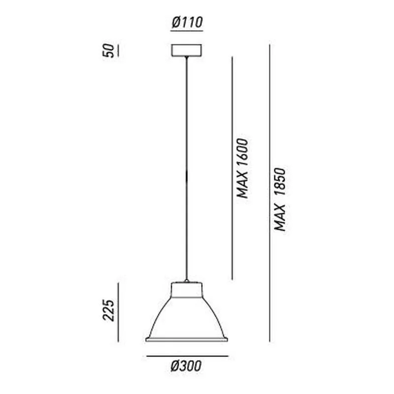 Italian Industrial Dome Pendant Light | Assorted Sizes