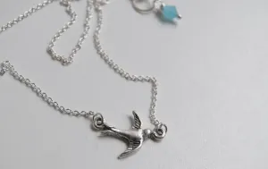 #J965 Little Swallow Bird Necklace