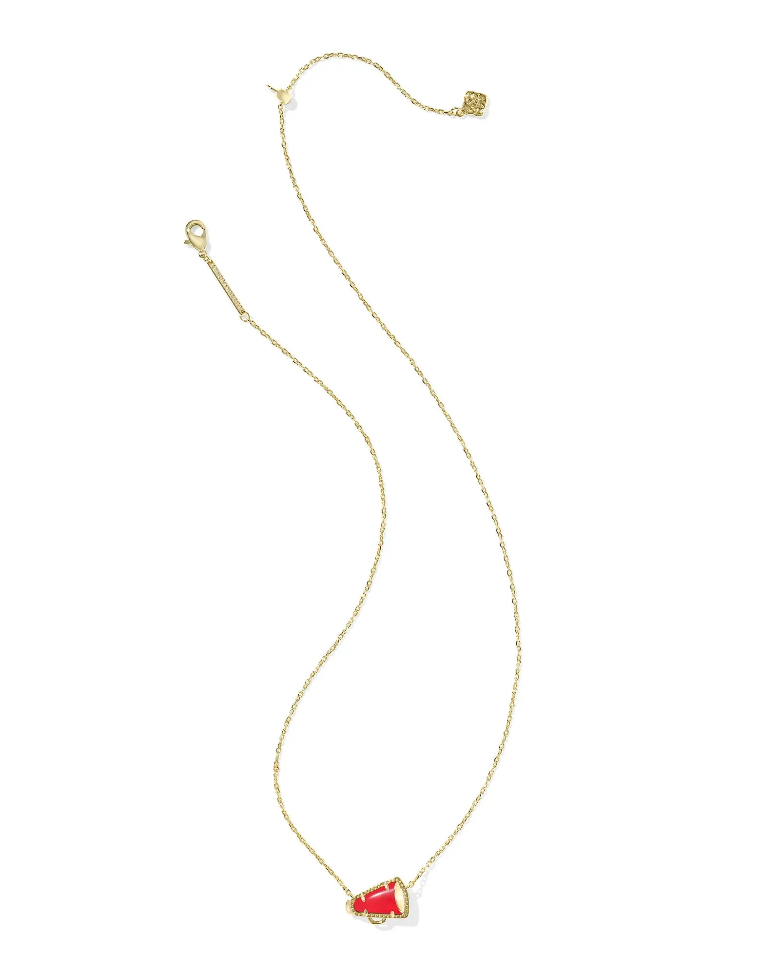 Kendra Scott Cheer Short Pendant Necklace | Red Illusion | Gold