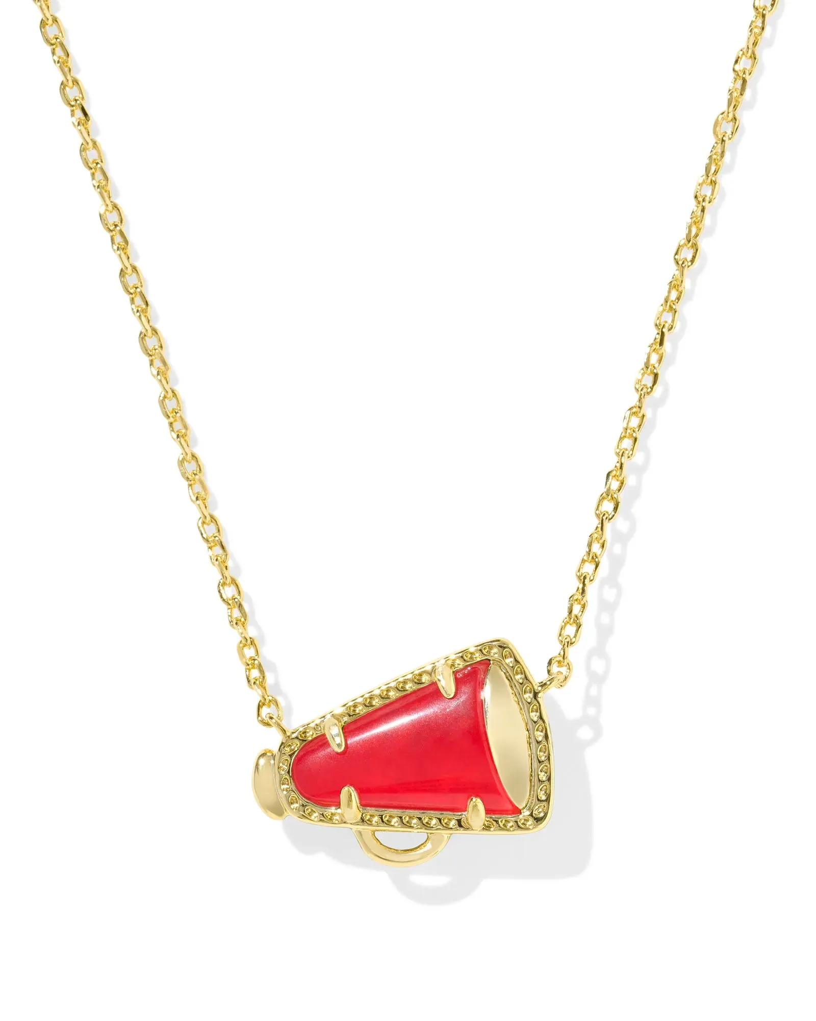 Kendra Scott Cheer Short Pendant Necklace | Red Illusion | Gold