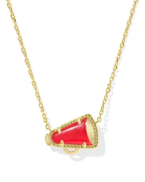 Kendra Scott Cheer Short Pendant Necklace | Red Illusion | Gold