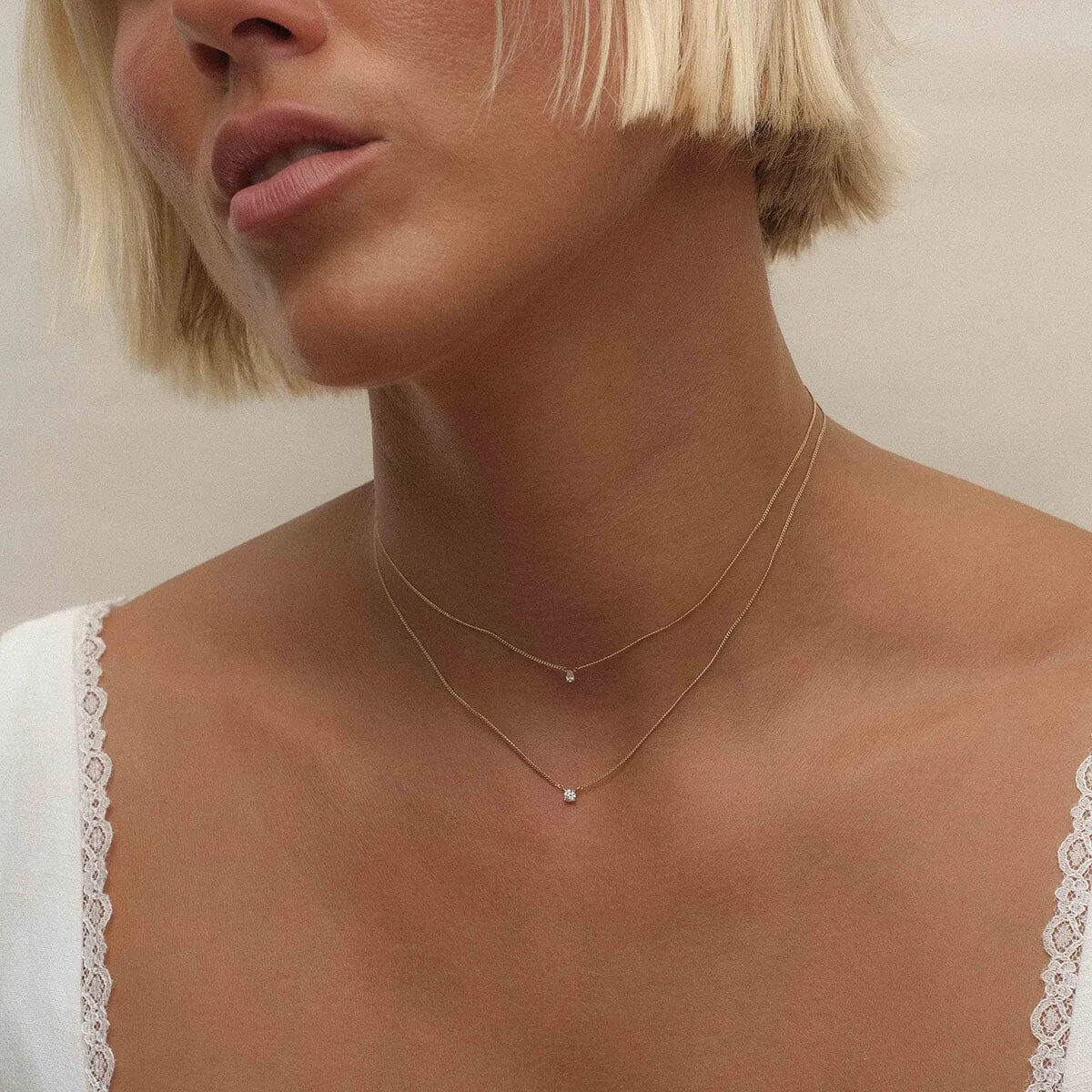 Knoxx round diamond necklace