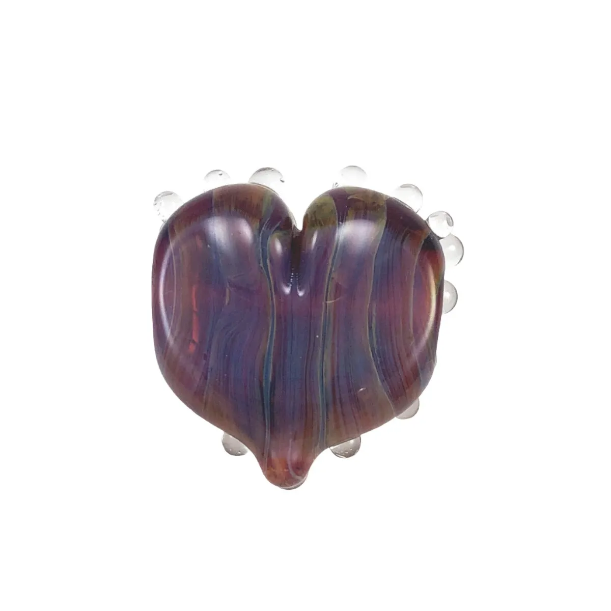 Lamp Work Glass Heart Pendant