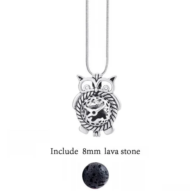Lava Stone Aromatherapy Vintage Necklace Locket