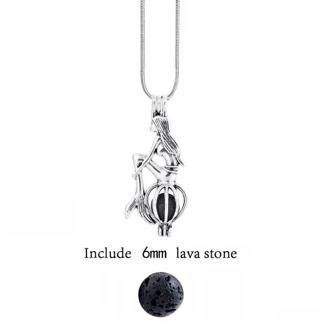 Lava Stone Aromatherapy Vintage Necklace Locket