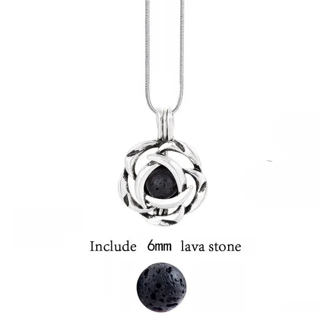 Lava Stone Aromatherapy Vintage Necklace Locket