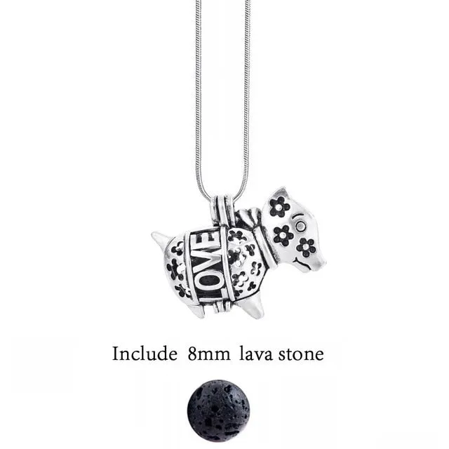 Lava Stone Aromatherapy Vintage Necklace Locket