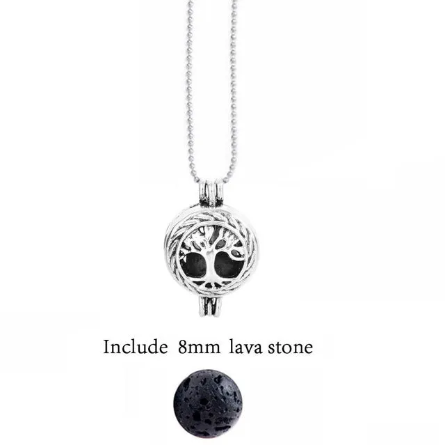 Lava Stone Aromatherapy Vintage Necklace Locket
