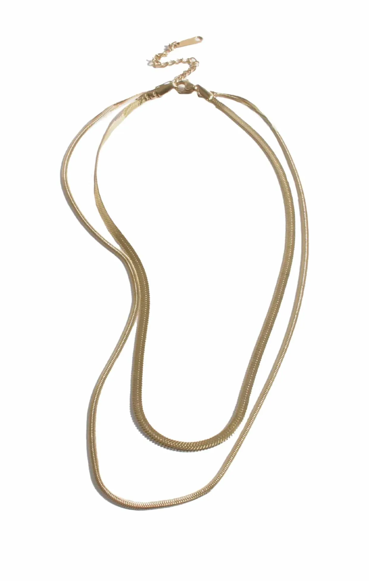 LAYERED SNAKE CHAIN NECKLACE
