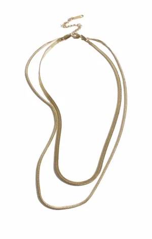 LAYERED SNAKE CHAIN NECKLACE