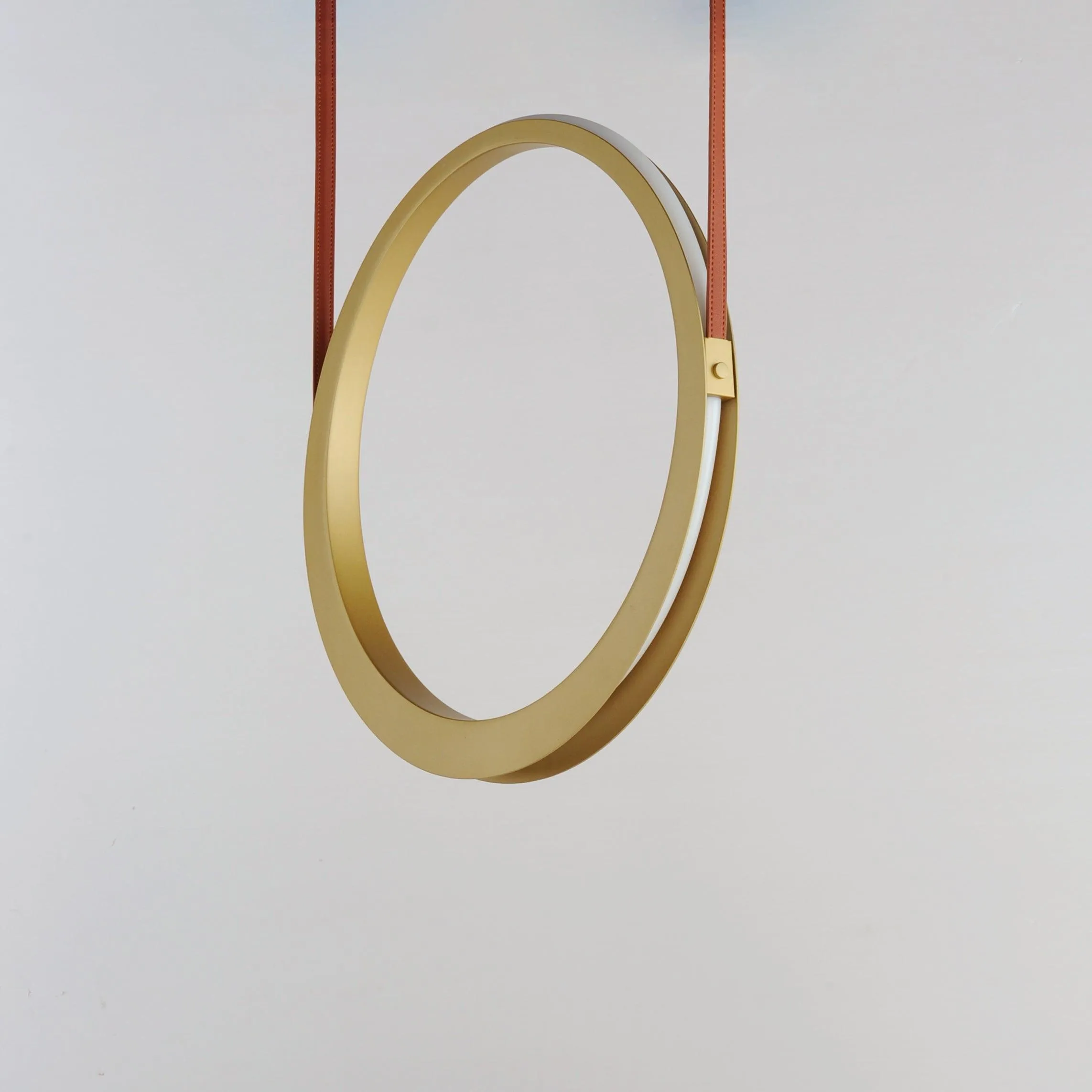 LED Antique Brass Single Rings Pendant