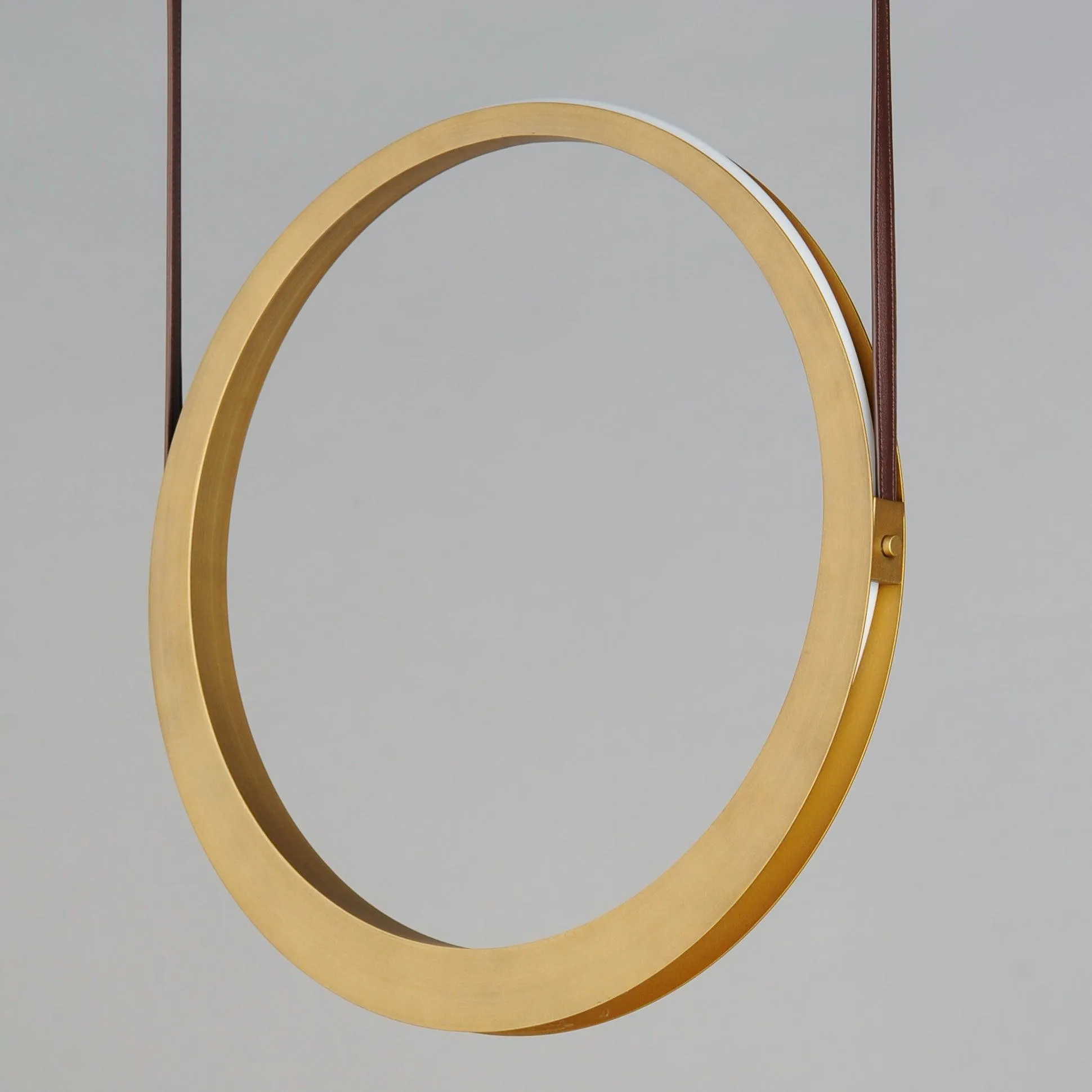 LED Antique Brass Single Rings Pendant