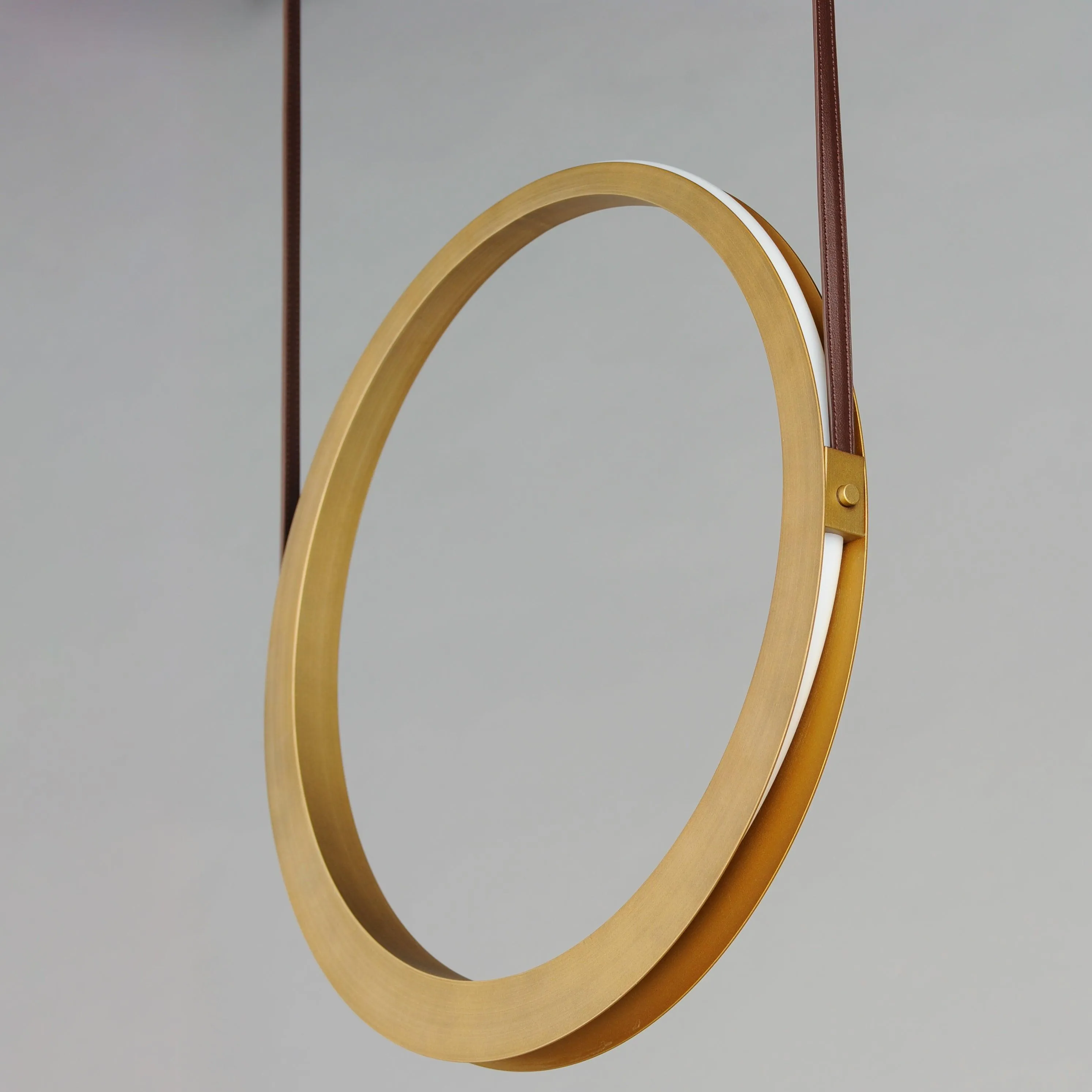 LED Antique Brass Single Rings Pendant