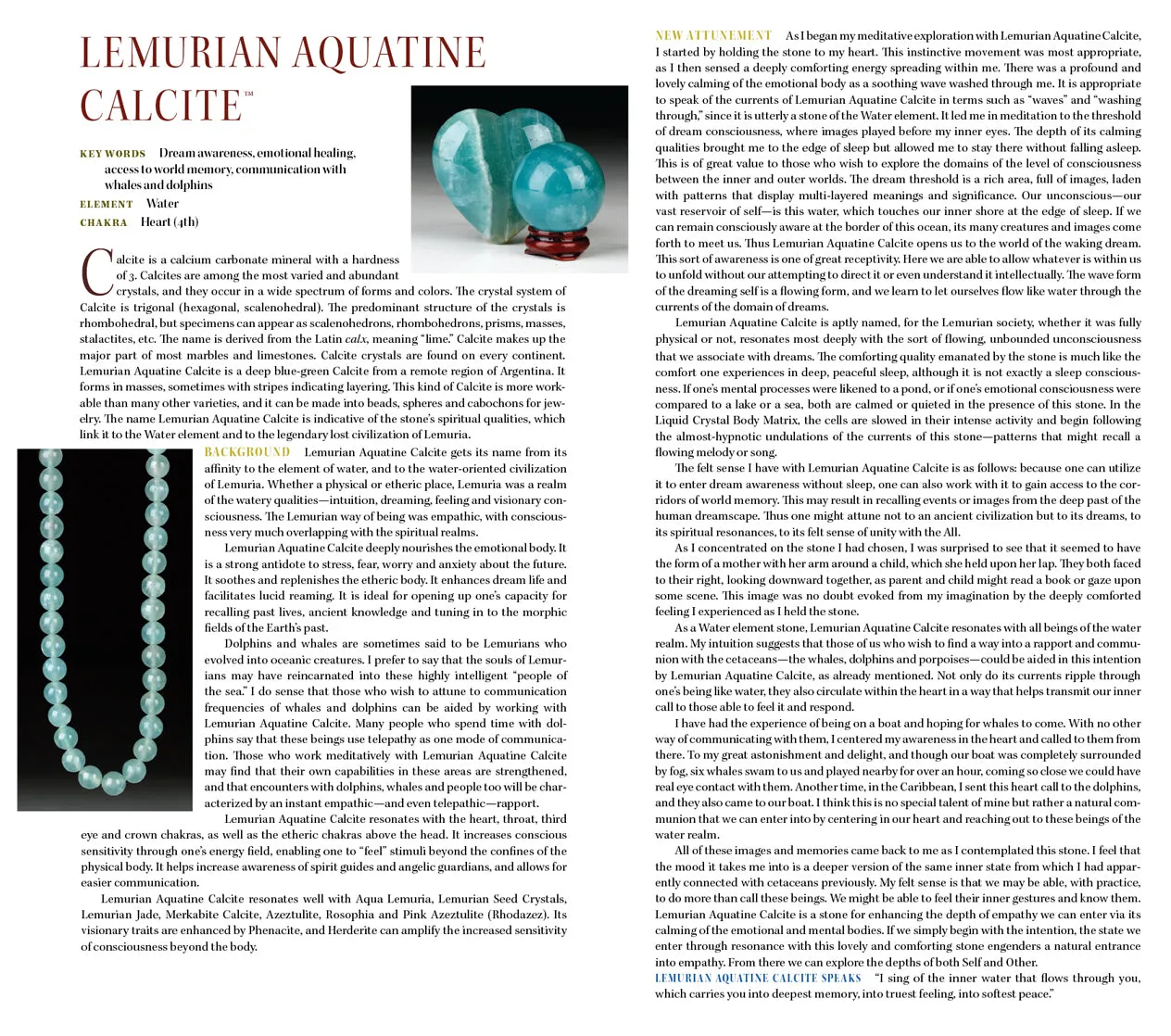 Lemurian Aquatine Calcite Crystal Energy Bracelet