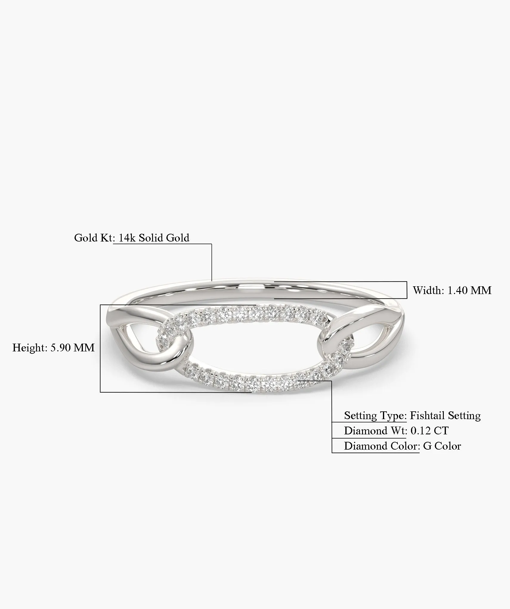 Linked Elegance Diamond Ring