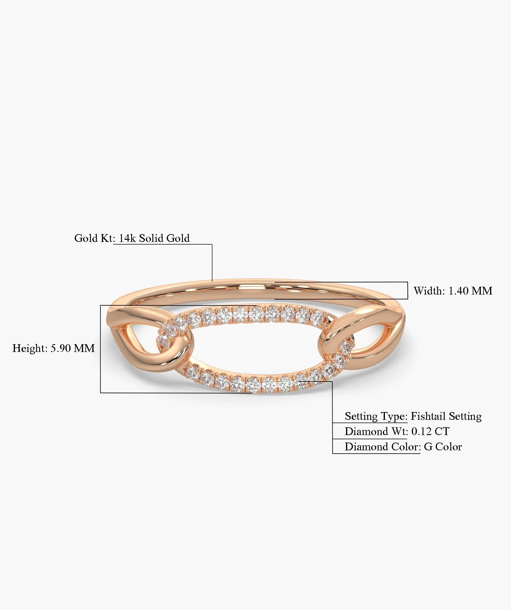 Linked Elegance Diamond Ring