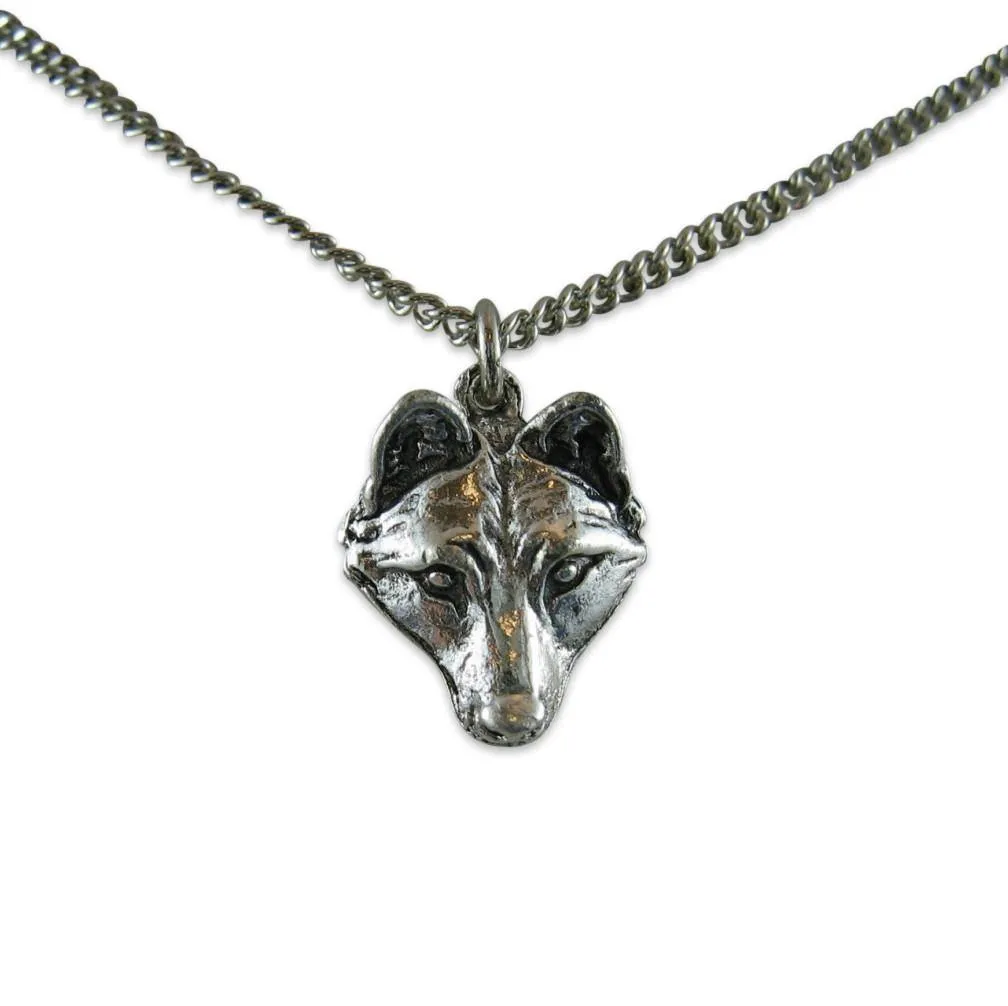 Little Wolf Face Necklace