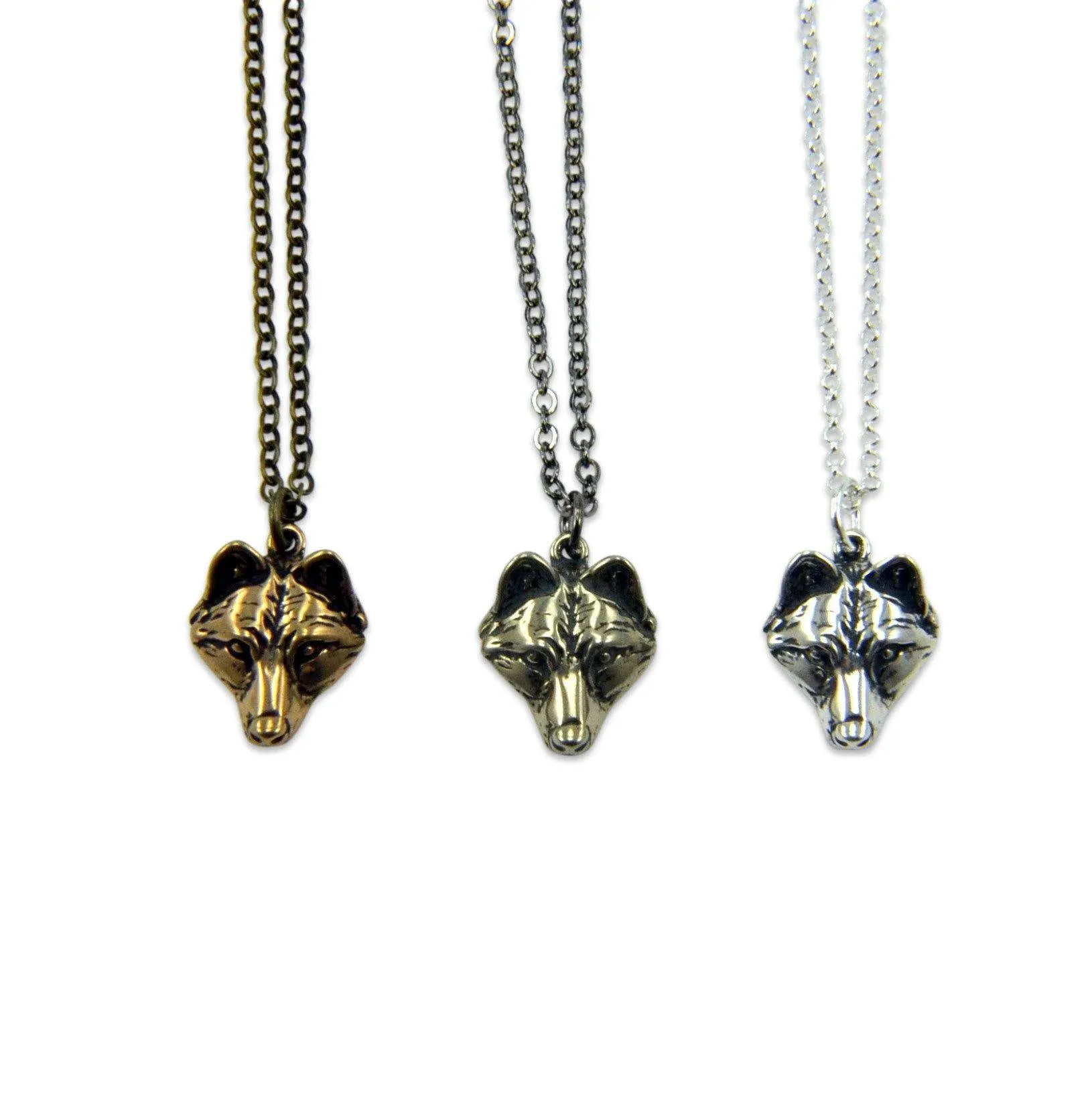 Little Wolf Face Necklace
