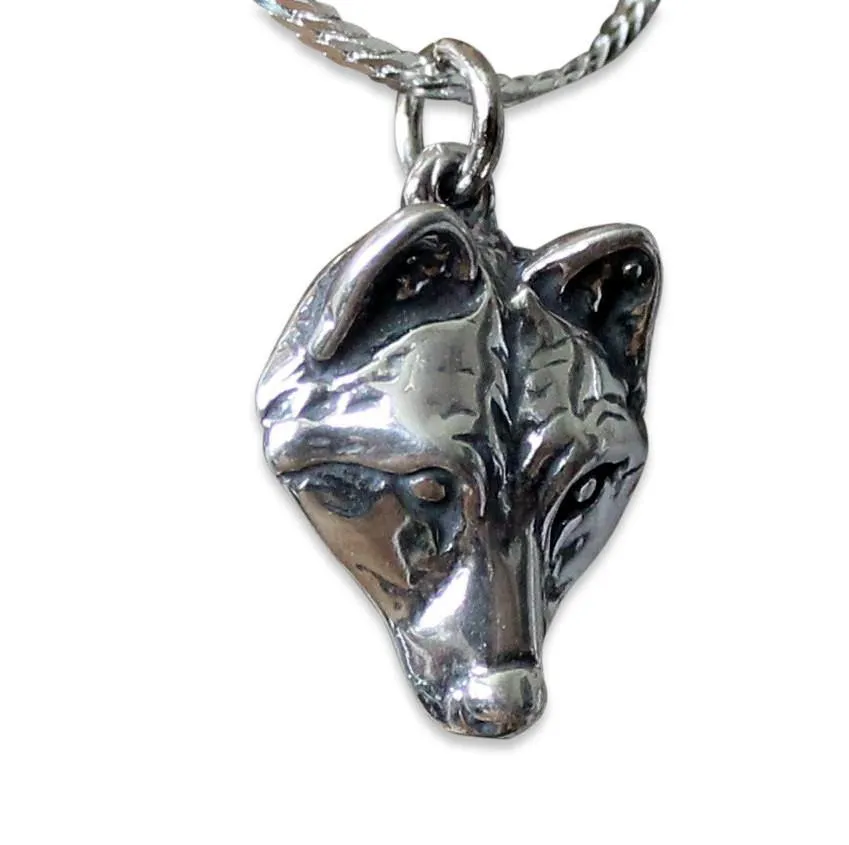 Little Wolf Face Necklace
