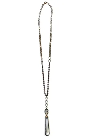 Lost And Found Long Mixed Chains With Crystal Pendant